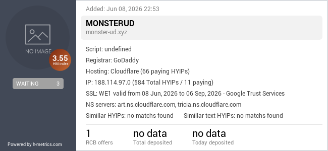 H-metrics.com widget for monster-ud.xyz