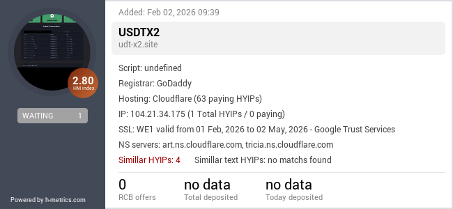 H-metrics.com widget for udt-x2.site