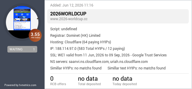 H-metrics.com widget for www.2026-worldcup.cc