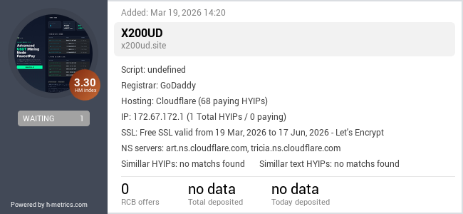 H-metrics.com widget for x200ud.site