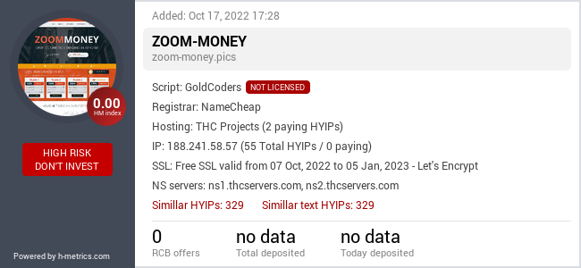 H-metrics.com widget for zoom-money.pics