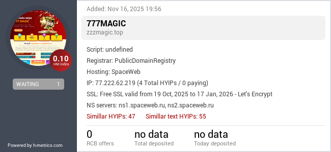 H-metrics.com widget for zzzmagic.top